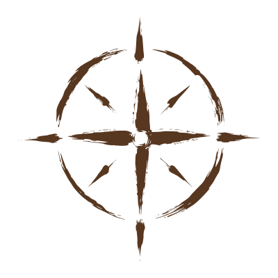 Logo boussole --marron